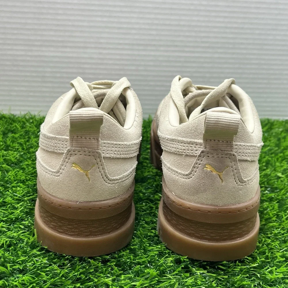Puma Mayze Alpine Snow Cream Brushed Suede Platform Sneaker‎ Size 7.5 Athleisure
